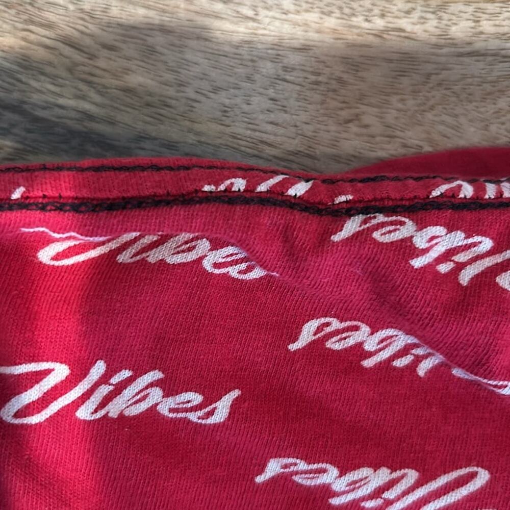 Eighty Eight Brand “Vibes” Tee Red & Black Split Size L Streetwear - Picture 4 of 4